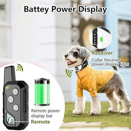 Shock Collar for Dogs, Dog Training Collar with Remote Control for 2 Dogs, 3 Training Modes with Beep, Vibration and Satic, Waterproof, Rechargeable for Large Medium Small