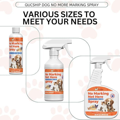 Qucship 16oz Control Your Dog's Indoor Behavior with This Special Spray, Stop Your Dog Wrong Marking with This Solution, Keep Your Home Clean with Our Dog Training Spray
