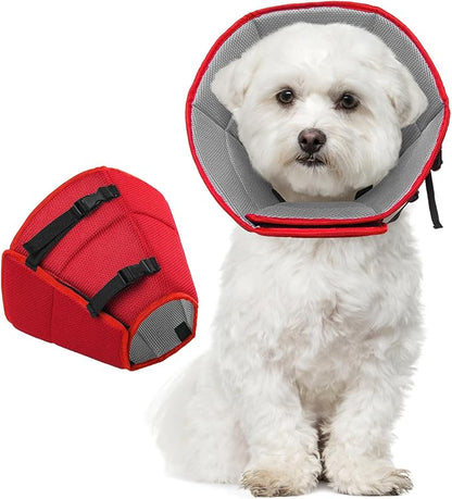 Dog Cone Collar After Surgery for Medium Dogs, Adjustable Soft Recovery Cone for Dogs to Stop Licking Biting, Comfortable Pet Elizabethan Alternative for Wound Healing
