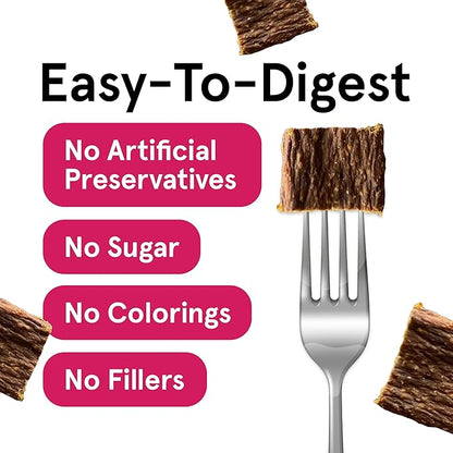 TRMC Real Meat Dog Treats - Three 12oz Bag of Bite-Sized Air-Dried Lamb & Venison Jerky for Dogs - Grain-Free Jerky Dog Treats with 95% All-Natural, Free-Range, Grass Fed Lamb & Venison