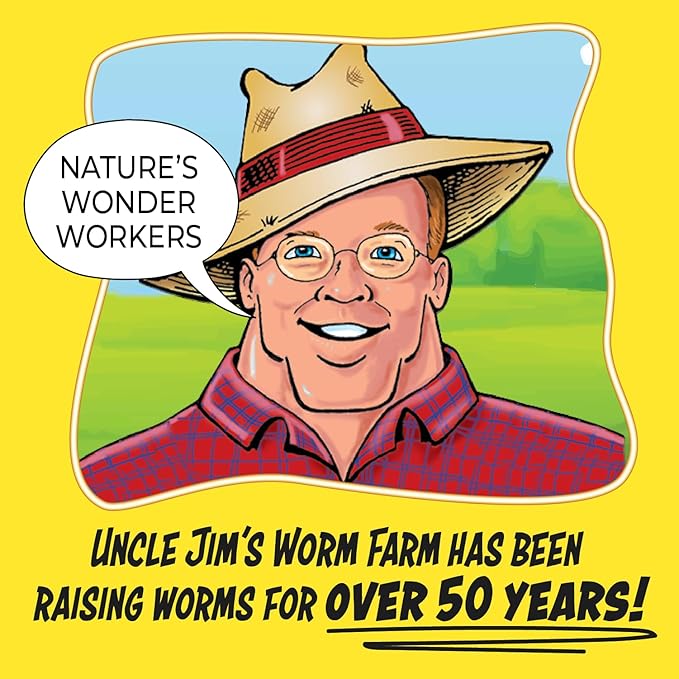 Uncle Jim's Worm Farm 250 Count Mealworms for Reptiles and Chickens | Mealworms for Feeding Lizard, Gecko, Bearded Dragons, Chickens, Birds, and More | Suitable for Fishing Bait