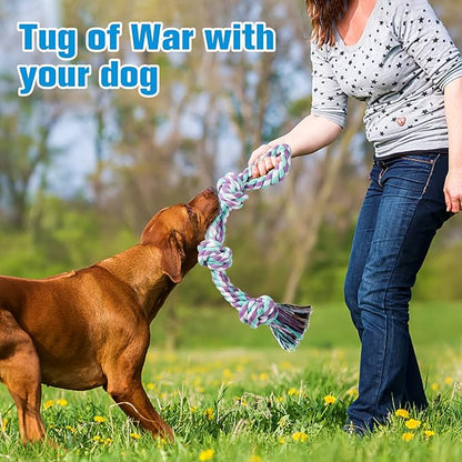 UPSKY Nearly Indestructible Dog Rope Toys for Medium to Large Breeds - Dental Cleaning, Aggressive Chewer, Tug & Teething Toy