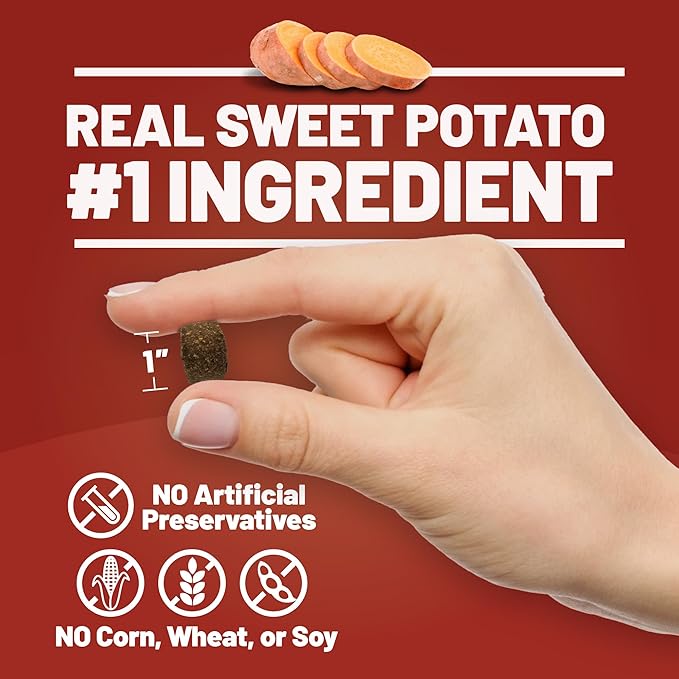 Dave's Pet Food Kidney Dog Treat for Renal Diet, Semi-Moist Sweet Potato Treats, Low Phosphorus Chewy Treats, Kidney Support for Dogs, Complements Friendly Dog Food (2 Pack)