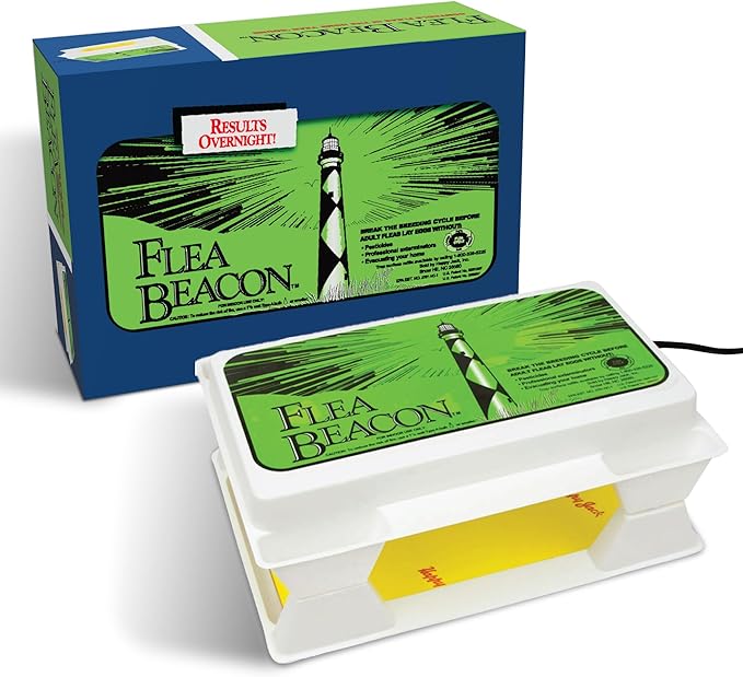 Happy Jack Flea Beacon Kill Fleas in House, Attracts, Traps Indoor Bugs, Breaks Breeding Cycle Before Adults Lay Eggs, Safe, Fast, & Clean Way to Get Rid of Indoor Pests, Made in USA
