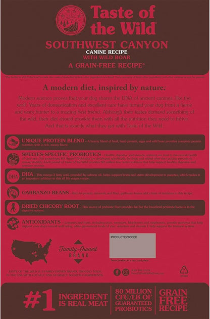 Taste Of The Wild, Southwest Canine Formula Wild Boar, 28 Pound