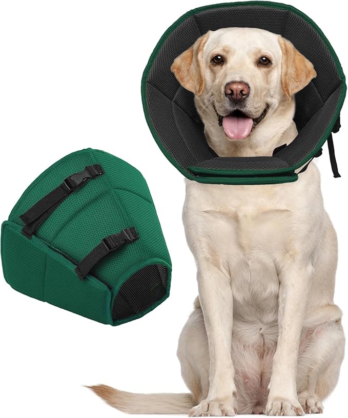Dog Cone for Large Dogs After Surgery, Adjustable Soft Recovery Cone Collar for Dogs to Stop Licking, Professional Elizabethan Collar for Pet, Recovery Cones for Wound Healing & Hot Spots