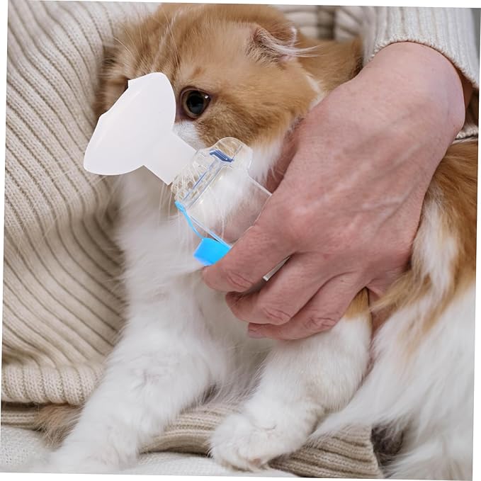 Pet Spacer Mask for Cats Dogs Feline Breathing Chamber Indicator for Cough Relief Home Professional Settings