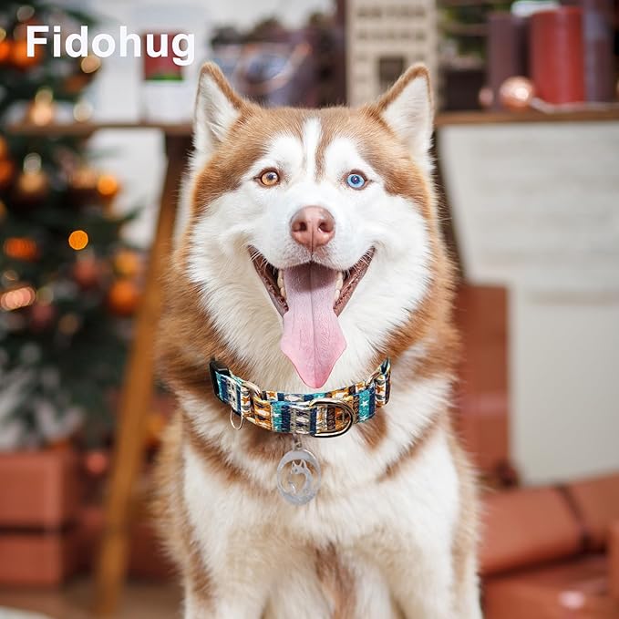 Reflective Martingale Collar with Buckle Shark Starfish Ethnic Stripe Adjustable Designer Dog Collars (Underwater World, Large)