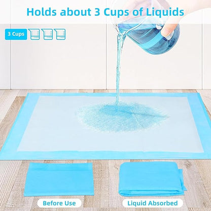 Super Absorbent Waterproof Dog and Puppy Pet Training Pad, Housebreaking Pet Pad, 40-Count Extra Middle-Size, 30’’X36’’, Blue