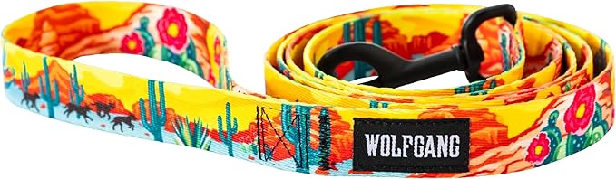 Wolfgang Heavy Duty Dog Leash, Pull-Tested for Walking & Training, PackLeader Print, Small