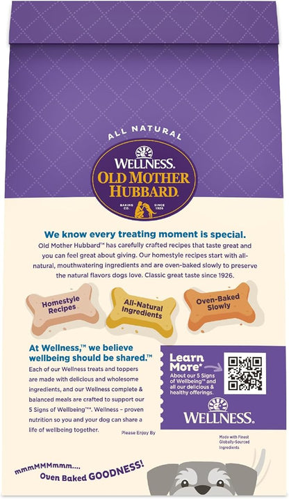 Wellness Old Mother Hubbard Classic Original Mix Dog Biscuits, Natural Training Treats, 4 Flavors, Mini Size, 20 oz Bag