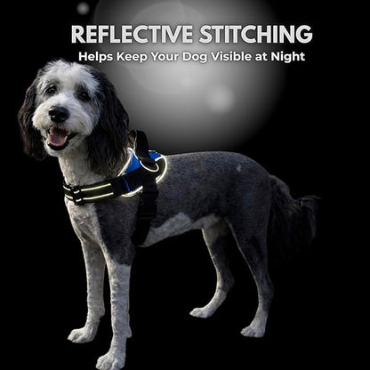 ShawnCo Essential Dog Harness, No-Pull Pet Vest with 3 Leash Clips, No Choke, Reflective, Adjustable and Padded, for Easy Walking and Training for Small, Medium and Large Dogs (USA Flag,XL)