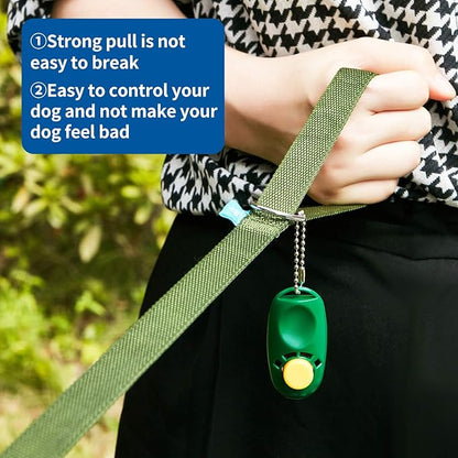 BAAPET 15/20/30/50/100 ft Long Dog Training Leash with Clickers for Small, Medium and Large Dogs or Cats (50 Feet, DarkGreen)