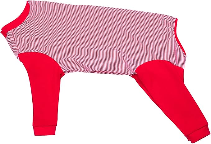 Yeapeeto Dog Onesie Surgery Recovery Suit for Large Medium Bodysuit Dogs Pajamas PJS Full Body for Shedding, Prevent Licking, Wound Protection, Cone Alternative (6XL, Red)