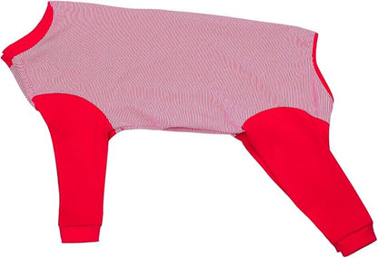 Yeapeeto Dog Onesie Surgery Recovery Suit for Large Medium Bodysuit Dogs Pajamas PJS Full Body for Shedding, Prevent Licking, Wound Protection, Cone Alternative (6XL, Red)