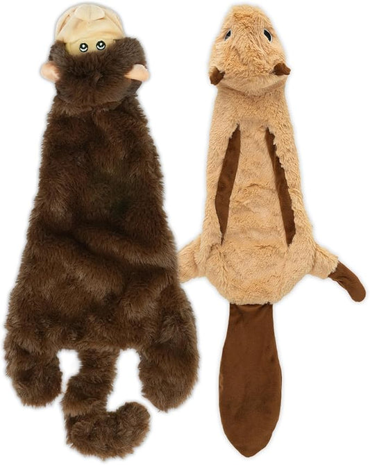 Best Pet Supplies Squeaky Dog Toys with Soft Durable Fabric for Small, Medium and Large Pets Interactive Toy for Indoor Play, Supports Active Biting and Play - Monkey, Squirrel, Medium