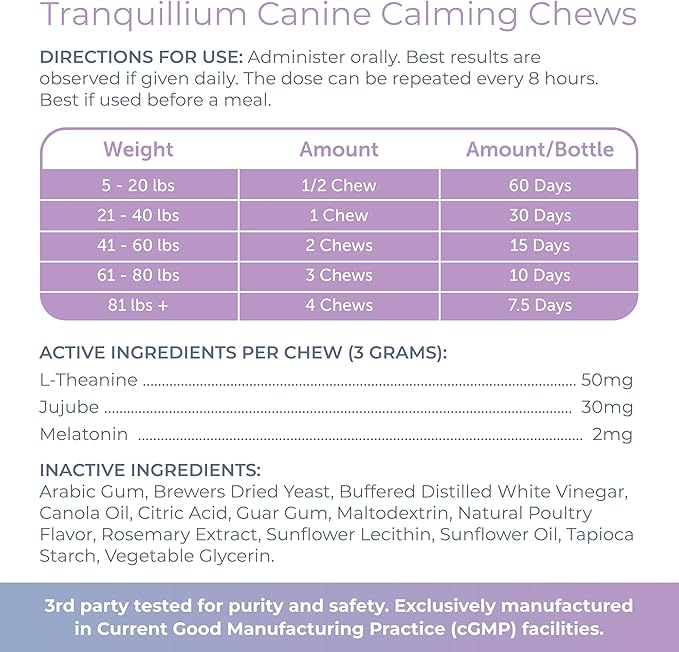 Tranquillium Canine Calming Chews from