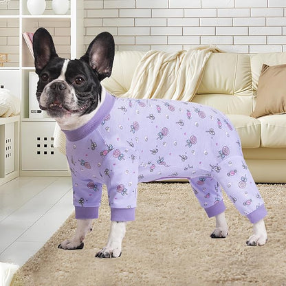 Surgery Recovery Suit for Small Dogs, Onesie for Surgery Female Dogs, Small Dogs Pajamas Long Sleeve, Abdominal Wound Bandages Surgical Suit, Dog Cat Recovery Suit for Shedding Skin Disease