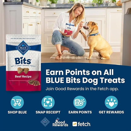 Blue Buffalo Bits Soft Dog Treats for Training, Made with Natural Ingredients & Enhanced with DHA, Chicken Recipe, 11-oz Bag
