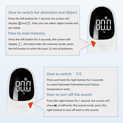 Cat and Dog Ear Temperature Monitor, Pet Only Thermometer, Dogs or Cats Ear Temperature Monitor with Warranty, Dog and Cat Ear Care Supply, Take Pet Temperature Tool.
