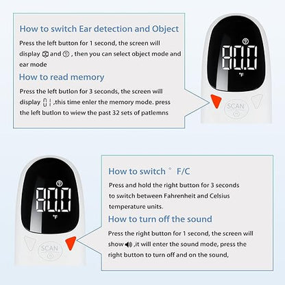 Cat and Dog Ear Temperature Monitor, Pet Only Thermometer, Dogs or Cats Ear Temperature Monitor with Warranty, Dog and Cat Ear Care Supply, Take Pet Temperature Tool.