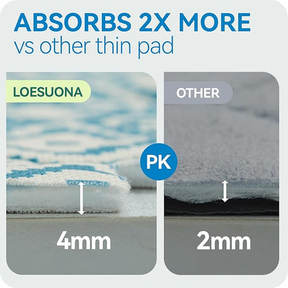 Washable Pee Pads for Dogs - Extra Thick Reusable Puppy Pads with Super Absorbency, Waterproof & Non-Slip Dog Pee Pads for Potty Training , Whelping , Playpen , Crate , Prevents Leakage 72"x72"