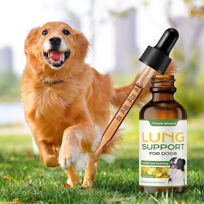 Lung Support for Dogs - Cough & Respiratory Health Support for Breathing - Immune Support, Easy Breathing, Natural Supplement for Dog Coughing, Wheezing - Promotes Lung Health