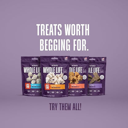 Whole Life Dog Just One Beef Liver Freeze Dried Dog Treats - Human Grade High Protein Food, Healthy Training Snacks, Freeze Dried Food Toppers, USA Made Natural Treats - 18 oz (Pack of 1)