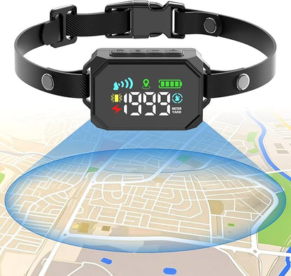 GPS Wireless Dog Fence, Electric Fence for Dogs, Perimeter Collar Fence System, Radius 33-1999 Yards, IPX7 Waterproof, Beep Vibration Shock Correction, for Pets Over 18 Lbs