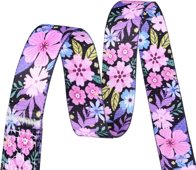 Mihqy Dog Collar with Bohemia Floral Tribal Geometric Patterns - Soft Ethnic Style Collar Adjustable for Small Medium Large Dogs(Floral Pink,M)