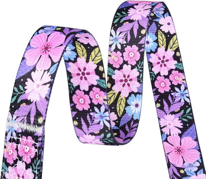 Mihqy Dog Collar with Bohemia Floral Tribal Geometric Patterns - Soft Ethnic Style Collar Adjustable for Small Medium Large Dogs(Floral Pink,M)