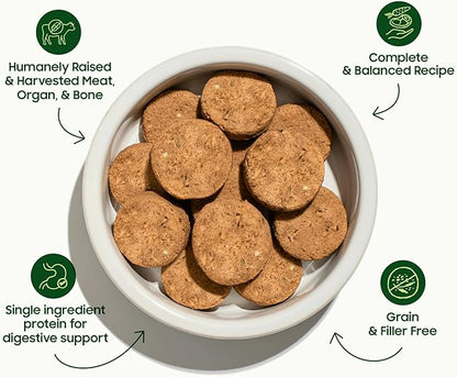 smallbatch Pets Freeze Dried Raw Dog Food, Pork Recipe, 14 oz, Organic High Protein Dog Food, Grain Free, Made in the USA, Humanely Raised Meat, Single Protein, for Picky Eaters, Hydrate & Serve