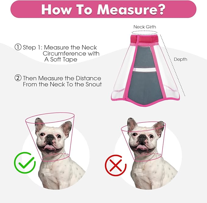 Allroaring Dog Cone, Adjustable Dog Cone Collar, Soft Cones for Large Dogs, Elizabethan Collar for Pet After Surgery, Large Pet Recovery Collars & Cones to Stop Licking Lightweight E-Collar,RoseRed XL