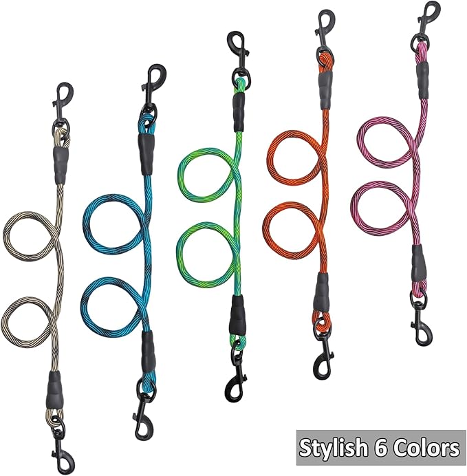 BTINESFUL 3FT Dog Tie Down, Nylon Rope Short Dog Tether Indoor Training Safety Vehicle Tether for Large Medium Strong Puppy