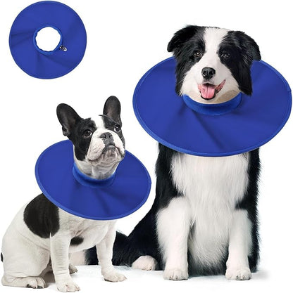 Dog Recovery Collar,Dog Soft Cone Collar Alternative After Surgery,Adjustable,Breathable E Collar for Large/Medium/Small Dogs Cats,Blue S