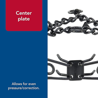 Herm Sprenger - Stainless Steel Ultra-Plus Prong Dog Training Collar - Black - 3.25 mm x 18" Neck Size; 22" Chain Length