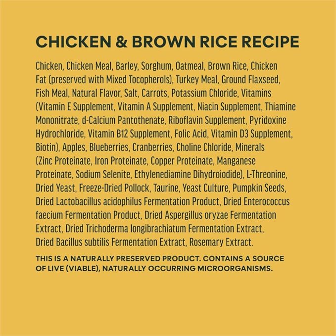Instinct BeNatural, Natural Dry Dog Food, Raw Coated Kibble, Whole Grain - Real Chicken & Brown Rice, 25 lb. Bag