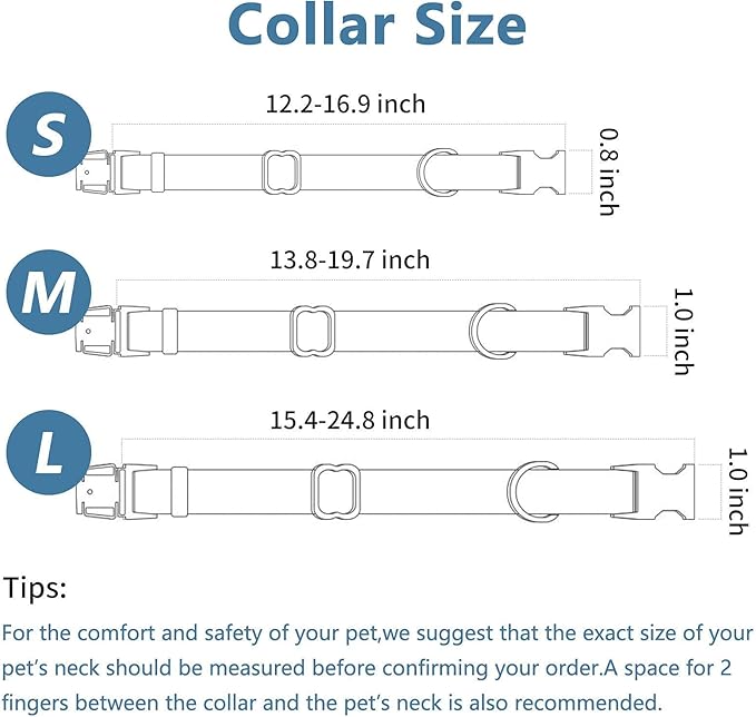 Dog Collar and Leash Set.Soft and Easy to Clean Vegan Leather with Rose Gold Metal Buckle for Small Medium Large Dogs (Pink, M(13.8"-19.7"))
