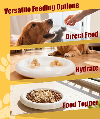 Freeze Dried Chicken Pet Treats for Dogs, Cats, Single Fresh Ingredient Training Treats, Food Topper, Rawhide Free Freeze Dried Chicken High Protein, 7oz