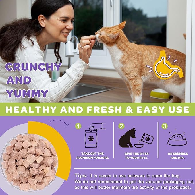 NATURE TARGET Probiotics for Dogs, Duck Flavored Dog Probiotics with Prebiotics and Digestive Enzymes for Dog Gut Health, Vitamins and Omega 3 for Skin & Coat & Immune Health - 120 Treats