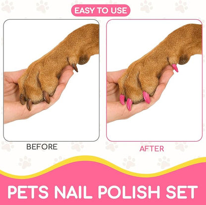 OLINGYOU Dog Nail Polish， Dog Nail Polish Pens Quick Dry-12 Colors, Pet Nail Polish Set for Dogs， DIY Dogs Puppy Nails, Dog Safe Nail Polish Non Toxic, Odorless, Easy to Applyt