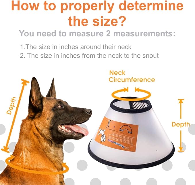 Adjustable Dog Elizabeth Pet Protective Cone Collar Latest Upgrade with Soft Edge Dog Neck Cone Recovery Cone Collar for Anti-Bite Lick, Surgery, or Wound Healing (Large 15.4"-17.3")