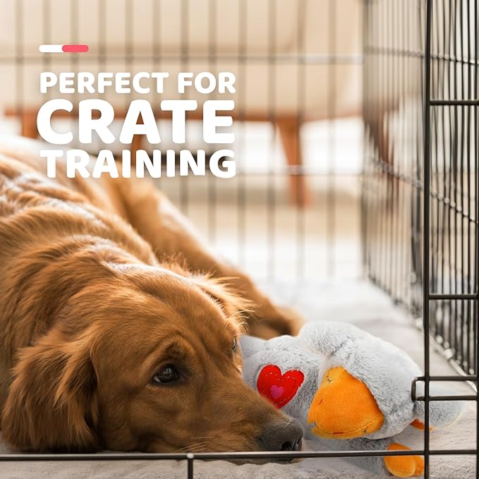 ALL FOR PAWS Heartbeat Puppy with Warm Bag for Dogs, Anxiety Relief Stuffed Animals Toy for Dog Sleep Aid, Comfort Snuggling Plush Puppy Toy for Behavioral Training Aid, Grey Sheep