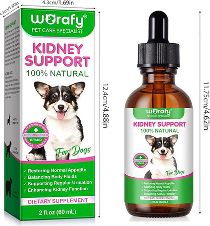 Kidney Support for Dogs,Kidney Function Support Drops for Balancing Body, Supporting Regular Urination, 2 fl.oz /60 ml