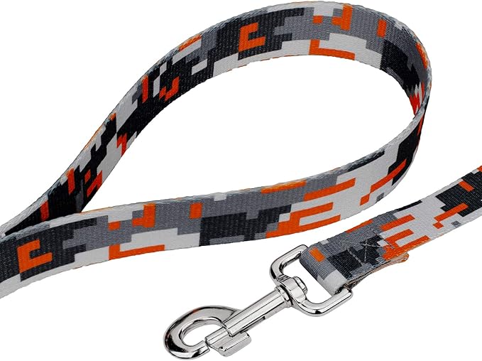 Country Brook Petz - Orange Digital Camo Martingale Dog Collar and Leash Limited Edition - Camouflage Collection Featuring Rugged Designs (1/2 Inch, Extra Small)