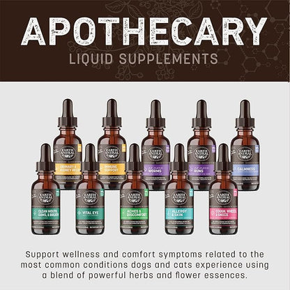 Earth Animal Apothecary Liquid Supplement - Calmness Herbal Remedies for Dogs & Cats - 2 fl oz