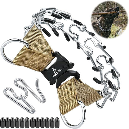 DEYACE Quick Release Dog Training Collar Adjustable Stainless Steel Collar for Small Medium Large Dog (Tan, S Neck Girth 11.2"-14.5")