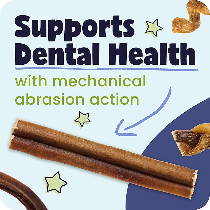 Pawstruck Natural 12” Braided Bully Sticks for Dogs - Tough, Long-Lasting, Rawhide-Free, Low Odor, Healthy Single Ingredient Chew Treat for Aggressive Chewers - 25 Count - Packaging May Vary
