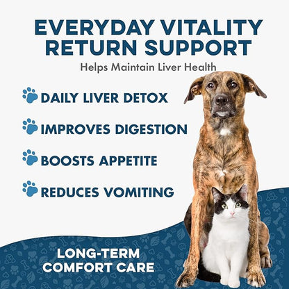 Dog Liver Supplement Detox Formula – Gentle Hepatic Liver Support for Dogs with Vomiting Or Stomach Upset – with Natural Milk Thistle for Dogs – Tiny Odorless Pills for Stress-Free Dosing – 400 Count