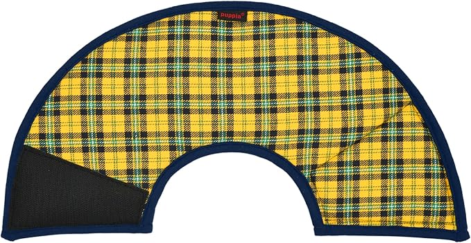 Puppia Charlie Cone Collar for Dogs After Surgery Fashionable Comfortable Pet Recovery Collar Elizabethan Dog Collar, Yellow, Small